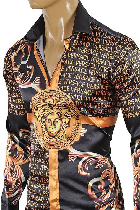 versace yellow logo dress|versace fitted shirts for men.